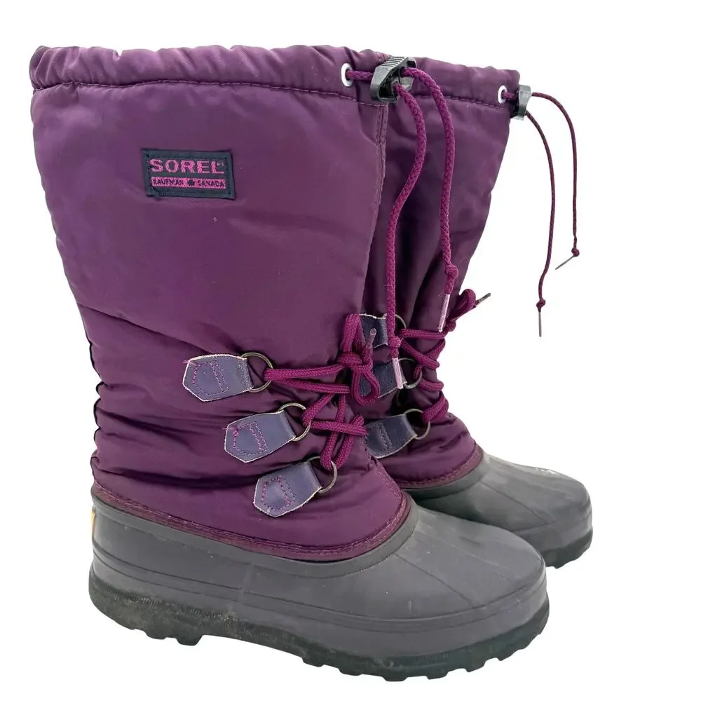 Sorel Women's Vintage Kaufman Snowcap Tall Purple Winter Snow Boots Size 8